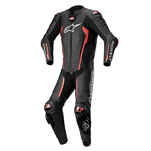 Alpinestars Missile v2 Leather One-Piece Suit (52) (Black/Red Fluorescent)