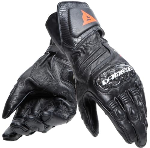 Dainese Carbon 4 Mens Leather Motorcycle Gloves Black/Black SM