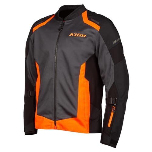 KLIM Men's Induction Street Motorcycle Jacket - Large - Black - Strike Orange