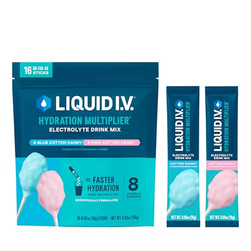 Liquid I.V.® Hydration Multiplier - Cotton Candy &#124; Electrolyte Powder Drink Mix &#124; 1 Pack (16 Servings)