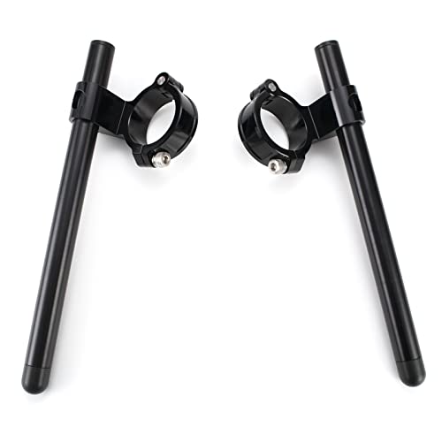 Motorcycle Clip ons Handlebar diameter 50mm 2 piece Split Clip-ons assembly with 7/8" Bars Adjustable handlebars Universal cafe Racer handlebars