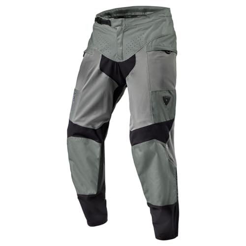 REV'IT! Men's Territory Off-Road Adventure Motorcycle Pants (Mid Grey - X-Large)