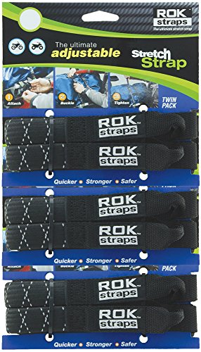 ROK Straps ROK-10358 Black/Reflective 12" - 42" Pack Adjustable Stretch Strap