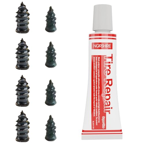 NORSHIRE Tire Repair Nail,Self-Tapping Screw,Tire Repair Kits,Tire Screw Plug,Tire Repair Rubber Nail,Tire Fix,Suitable for car, Motorcycle, ATV, Jeep, Truck, Tractor tire Puncture Repair