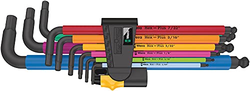 950 SPKL/9 SZ LONG ARM HEX KEY SET (SB Package Clip NEW)