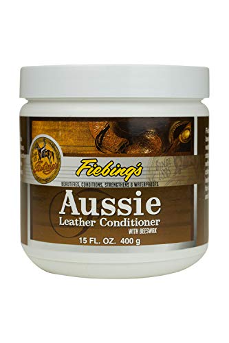 Fiebing's Aussie Leather Conditioner (14 oz) - Contains Beeswax to Withstand Hot Conditions - Preserve, Moisturize, Strengthen, Waterproof All Leathercraft, Car, Couch, Furniture, Purses, Boot, Shoe