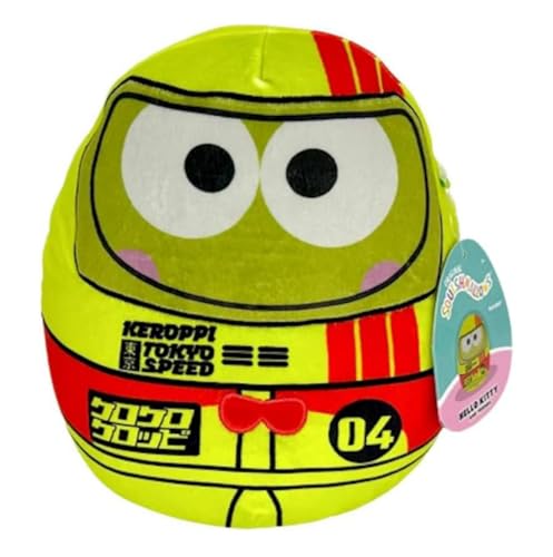 Squishmallows 8" Hello Kitty- Licensed Kellytoy Plush - Collectible Soft & Squishy Stuffed Fruit Animal Toy - Add Glady to Your Squad - Gift for Kids, Girls & Boys - 8 Inch (Tokyo Racer Keroppi)