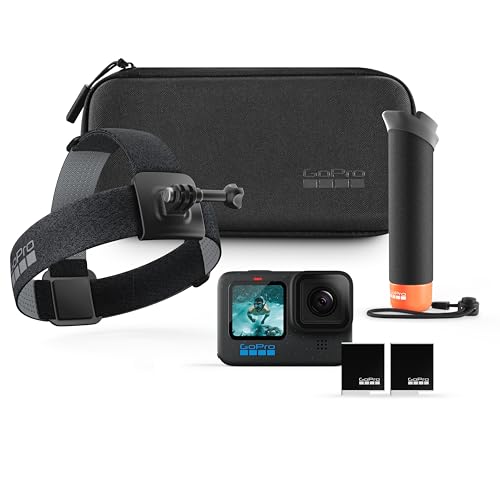 GoPro HERO12 Black + Accessories Bundle - Includes: Handler + Head Strap 2.0 + Enduro Battery + Carrying Case