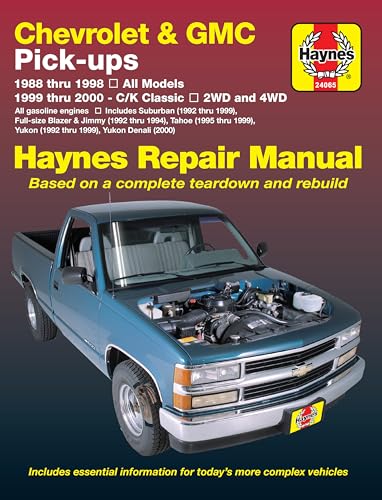 Chevrolet & GMC Full-size Pick-ups (88-98) & C/K Classics (99-00) Haynes Repair Manual (Does not include information specific to diesel engines. ... exclusion noted.) (Haynes Repair Manuals)