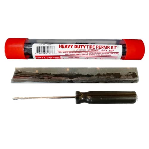 Nealey Mini Tire Repair Kit 11 PCS All-in-One Fix a Flat for Car, Truck, Golf Cart, Lawn Mower, Motorcycle,and ATV Made in USA