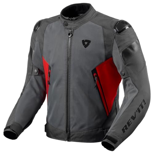 REV'IT! Control Air H2O Urban Sport Motorcycle Jacket (Grey/Red - Large)