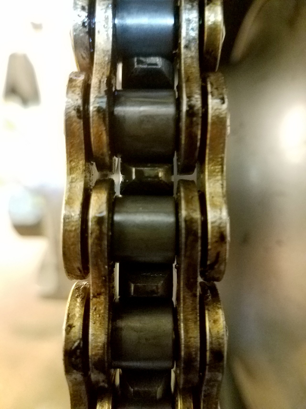 Aligned Motorcycle Chain
