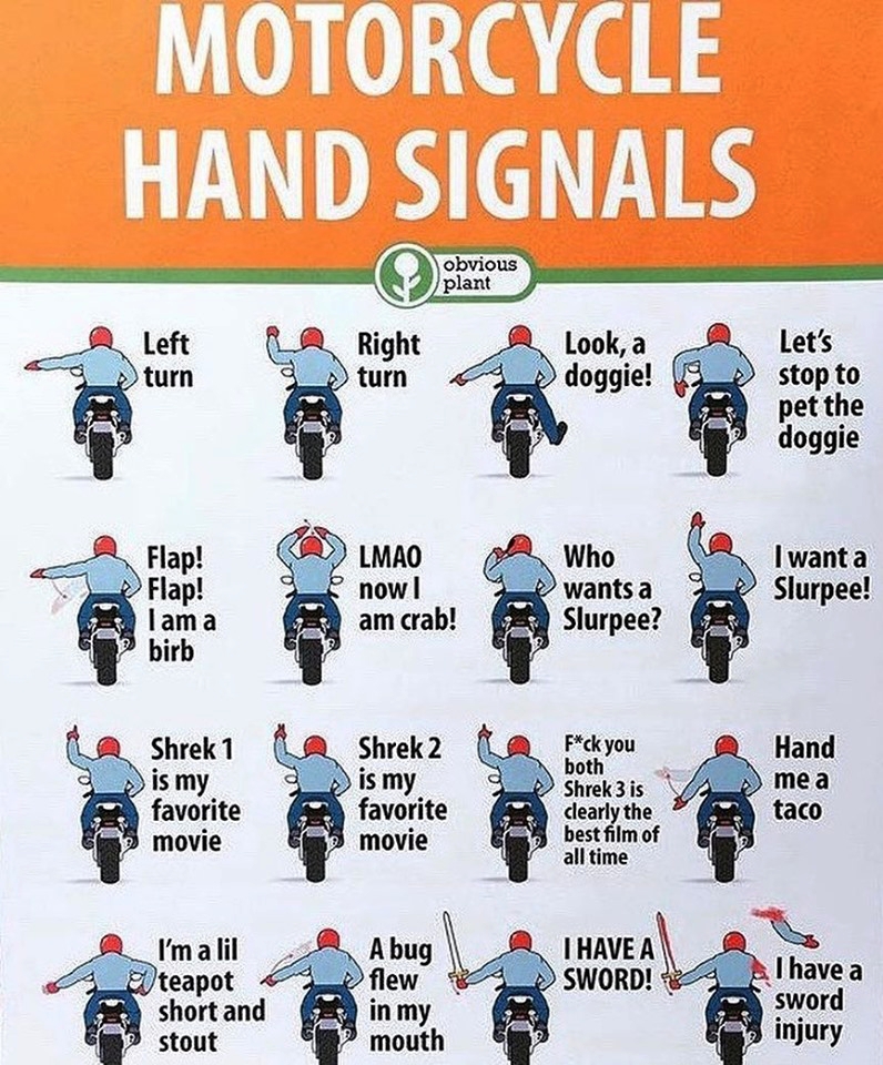 Ride Leader Hand Signals