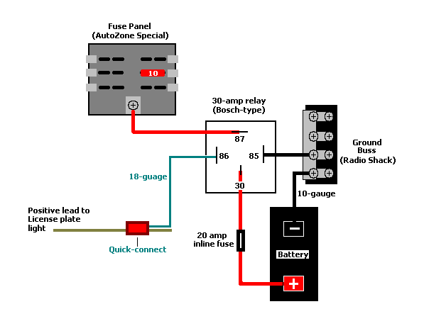 Motorcycle Relay Auxiliary Power Schematic