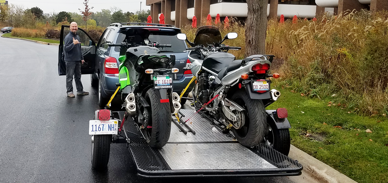 How To Trailer Your Bike Using Ratchet Straps Tie Downs