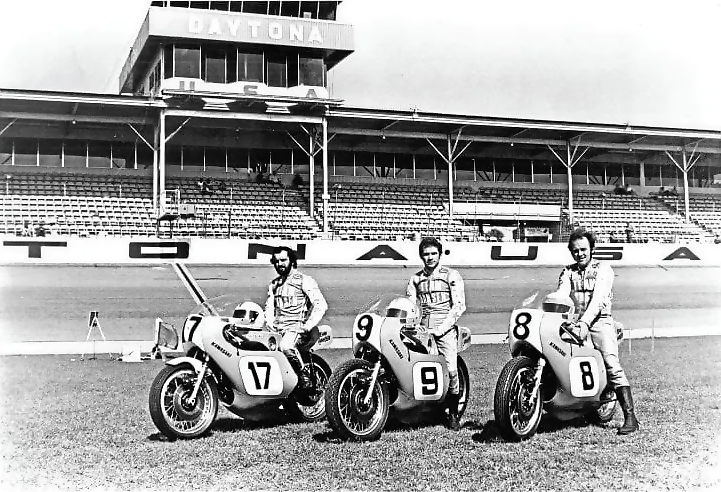 Yvon Duhamel, Gary Nixon and Paul Smart at Daytona